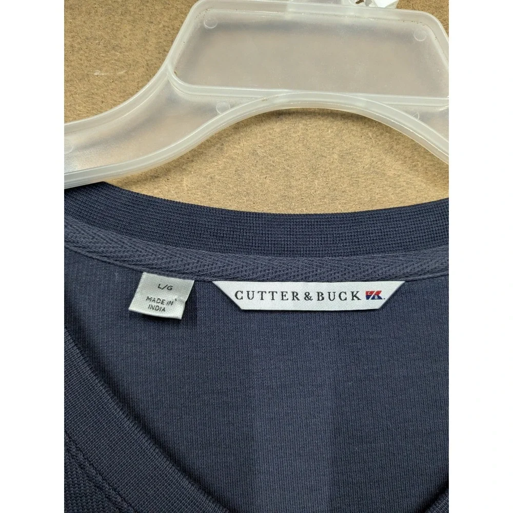 Cutter & Buck Mens V-Neck Sweatshirt Large Navy Blue Phoenix Logo Pullover